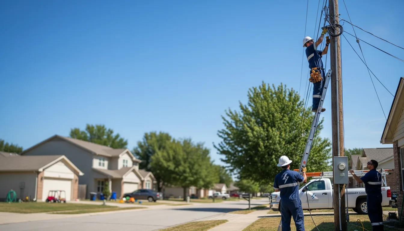 Residential electrician providing installation services in Durham, ME